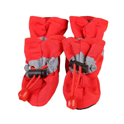 Juego de 4 Zapatos Impermeables para Perros, Botas Antideslizantes para Lluvia, Calzado para Perros Pequeños, Cachorros, Botines para Mascotas, Accesorios para Patas de Perro