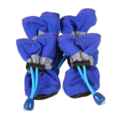 Juego de 4 Zapatos Impermeables para Perros, Botas Antideslizantes para Lluvia, Calzado para Perros Pequeños, Cachorros, Botines para Mascotas, Accesorios para Patas de Perro