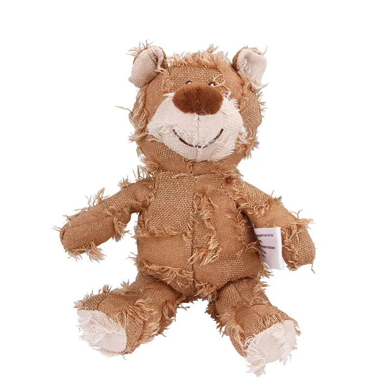 Oso de peluche para mascotas, juguete interactivo de felpa para perros, limpieza de dientes, antimordeduras, juguete Abreact, suministros para mascotas