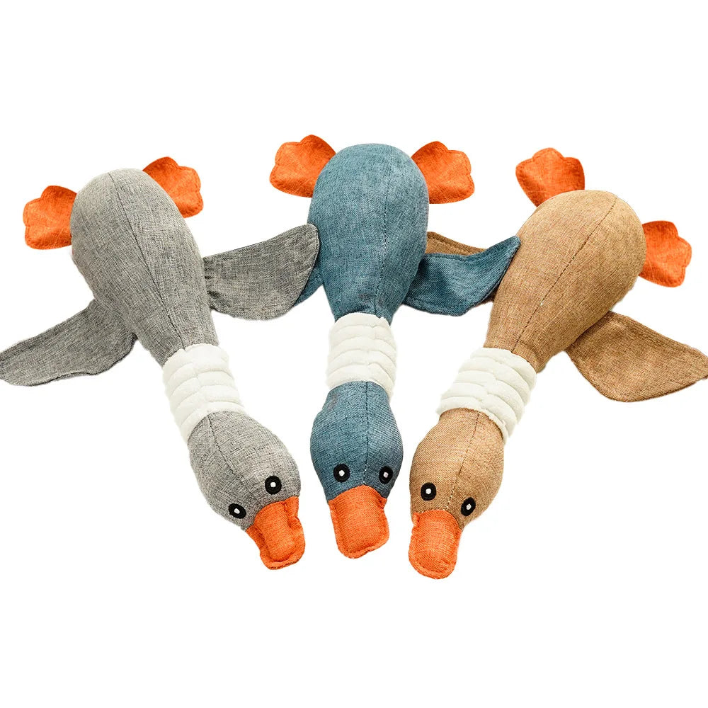 Juguetes para mascotas, gansos, sonido, resistente a las mordeduras, rechinar los dientes, limpieza de dientes, suministros para perros y gatos