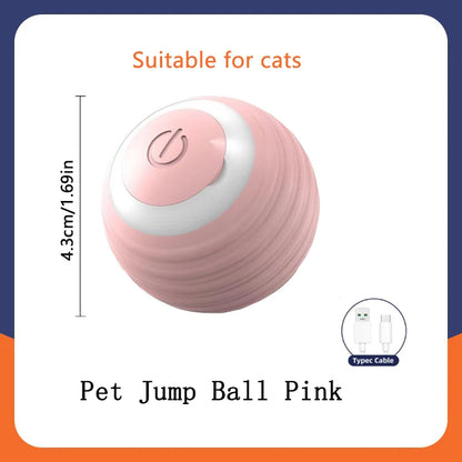 Pelota de juguete inteligente para perros, juguete interactivo electrónico para mascotas, pelota móvil USB, rebote en movimiento automático para cachorros, regalo de cumpleaños, producto para gatos