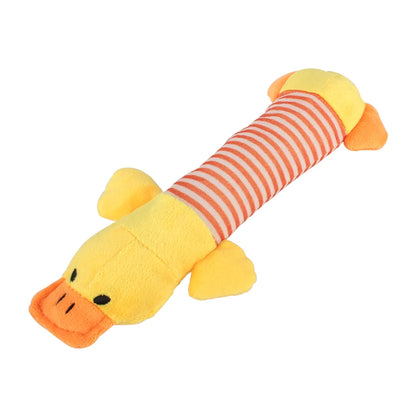 Apto para todos los mascotas, juguetes de lana para perros y gatos, muñecas populares con sonido para masticar, elefante, pato, cerdo, mascota, divertidos juguetes de peluche