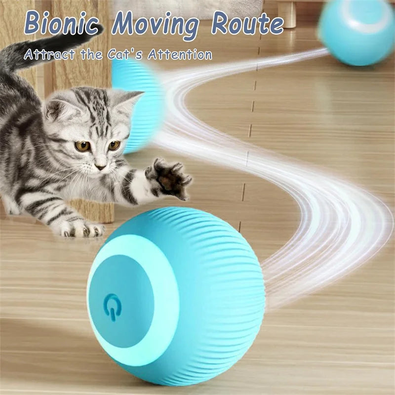 Pelota de juguete inteligente para perros, juguete interactivo electrónico para mascotas, pelota móvil USB, rebote en movimiento automático para cachorros, regalo de cumpleaños, producto para gatos