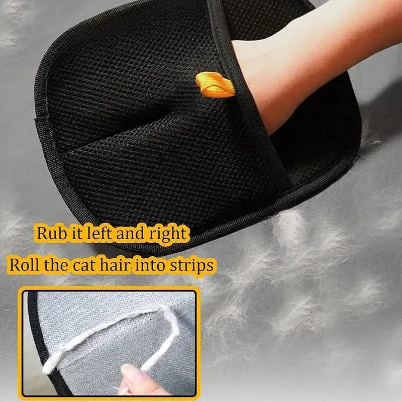 Herramienta para Eliminar Pelo de Mascotas, Guantes Reutilizables para Eliminar el Pelo Estático, Guantes de Doble Cara para el Cuidado de Mascotas, Eliminan el Pelo de Mascotas de las Alfombras