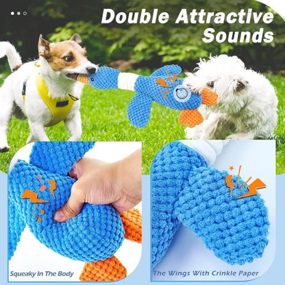 Juguetes para Perros y Gatos Mordedores Agresivos, Juguete Chirriante para Masticar, Muñeco de Peluche Interactivo para Mascotas