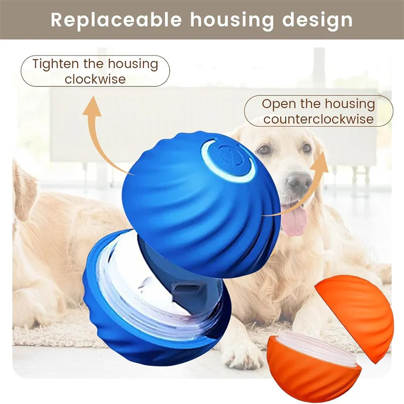 Pelota de juguete inteligente para perros, juguete interactivo electrónico para mascotas, pelota móvil USB, rebote en movimiento automático para cachorros, regalo de cumpleaños, producto para gatos