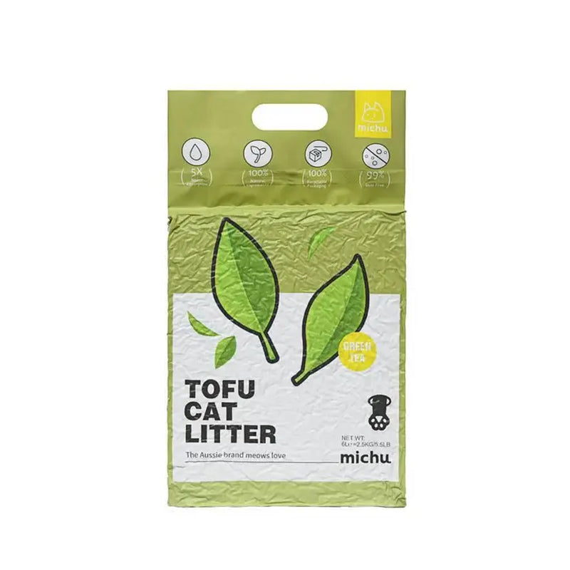 Michu Natural Clumping Tofu Cat Litter - 5.5 lbs (88 oz)