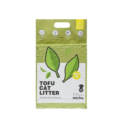 Michu Natural Clumping Tofu Cat Litter - 5.5 lbs (88 oz)
