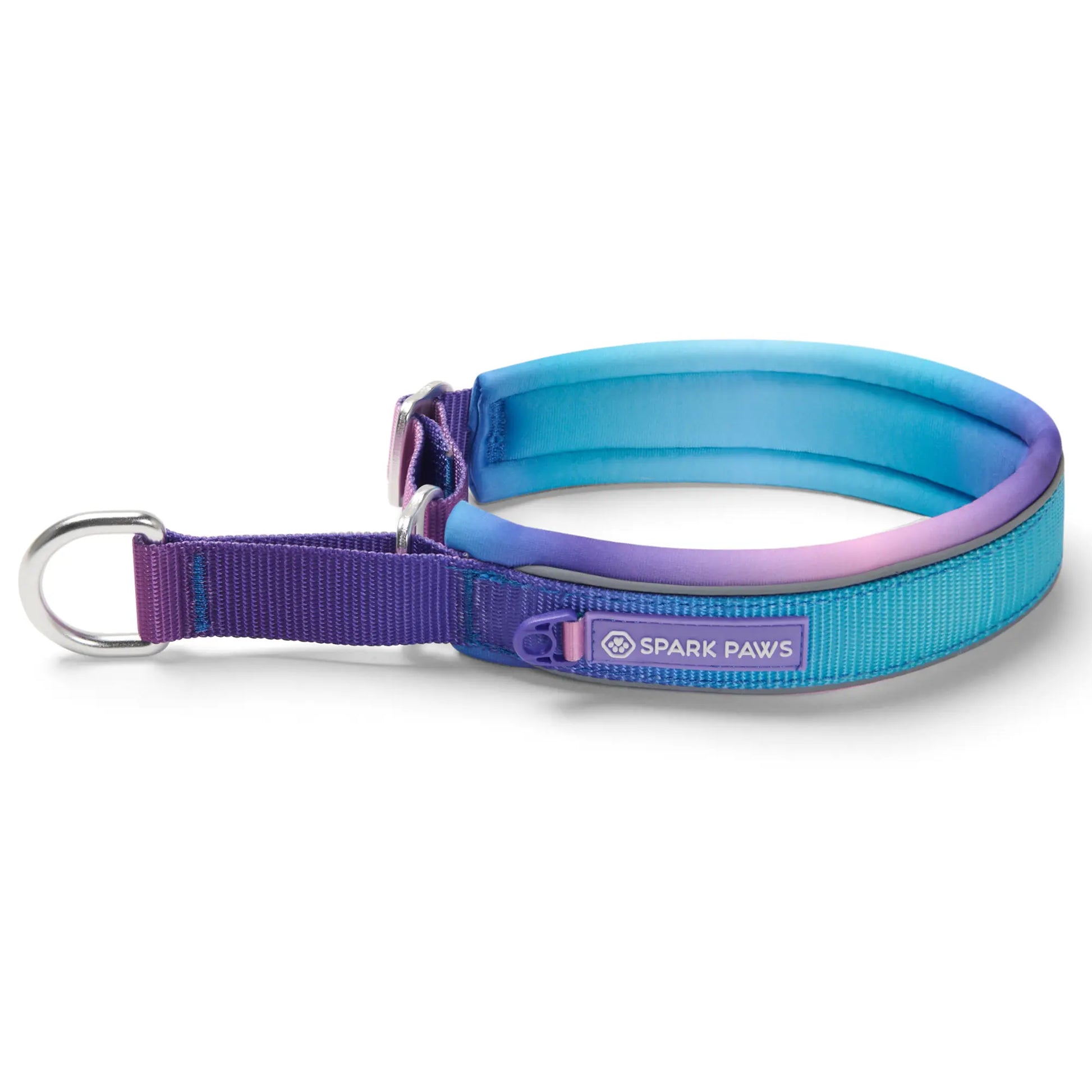 Spark Paws Martingale Dog Collar – Cushioned Slip-On Training Collar for Medium and Large Dogs, Heavy Duty and Safety-Tested No-Buckle Design