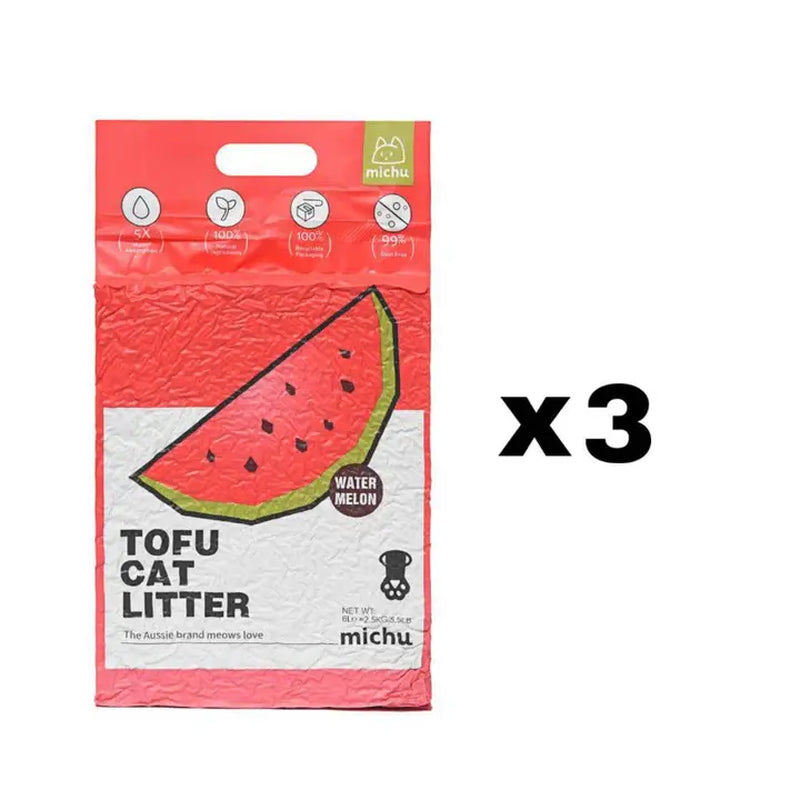 Michu Natural Clumping Tofu Cat Litter - 5.5 lbs (88 oz)