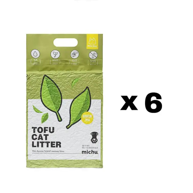 Michu Natural Clumping Tofu Cat Litter - 5.5 lbs (88 oz)